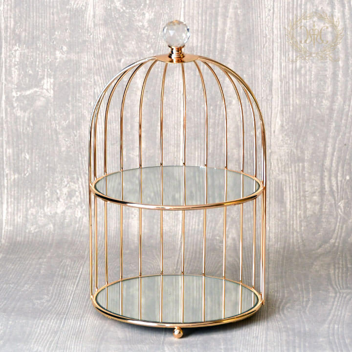 バードケージプレートホルダー/ローズゴールド/2段｜輸入雑貨の通販