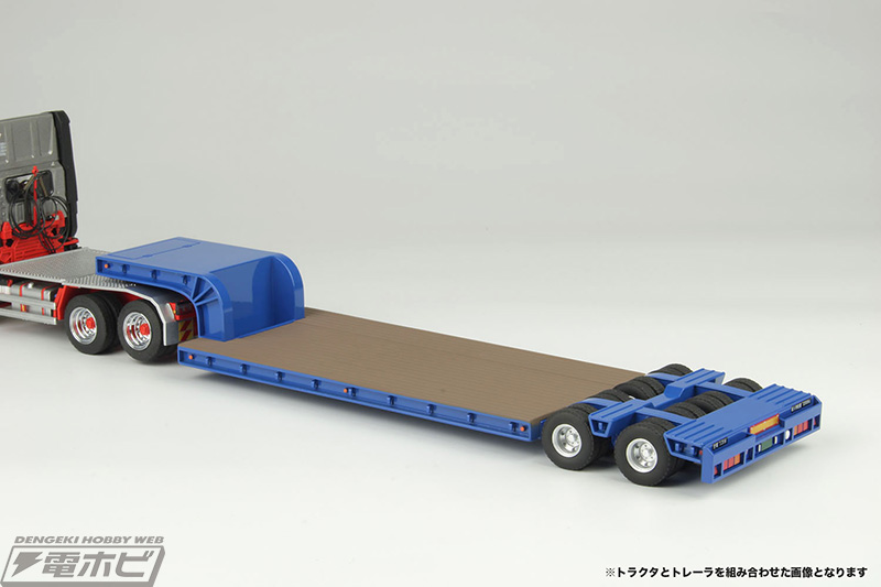 ケンクラフト×プラッツの1/50スケール完成品「16輪中低床トレーラ」に