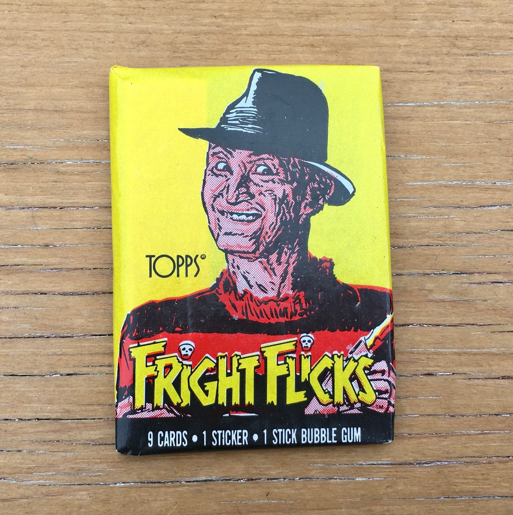 Vintage Fright Flicks Pack of Cards Topps Wax Pack 1988 Nightmare