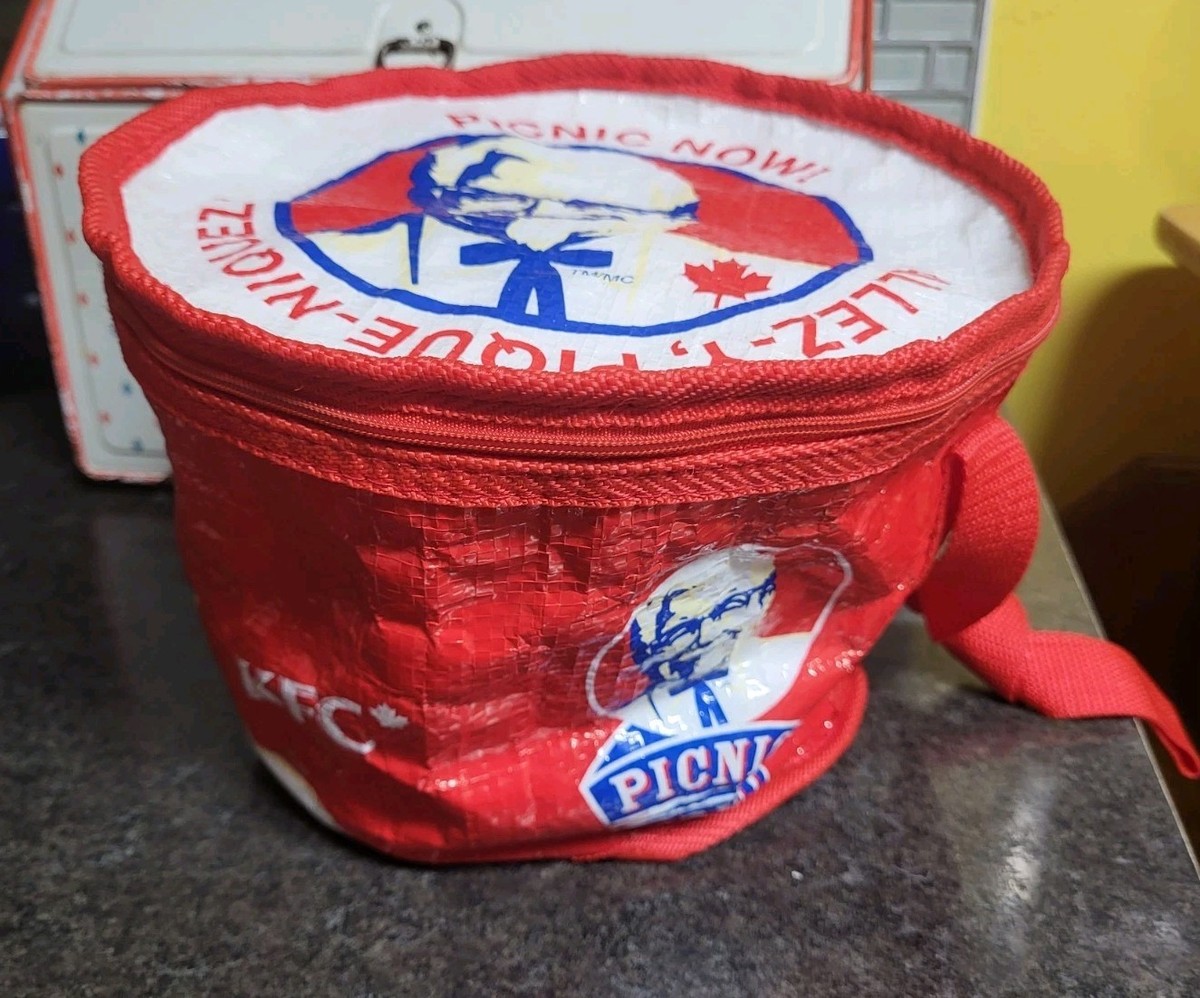 1990s KFC Thermal Picnic Pack, Carrying Bag, Looks Like A Bucket