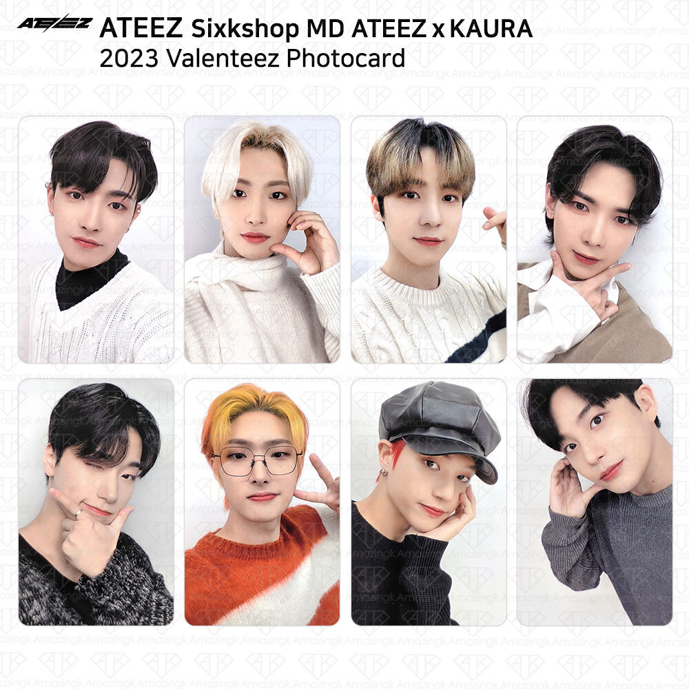 ATEEZ X KAURA Sixshop MD 2023 Valenteez Photocard Set KPOP K-POP