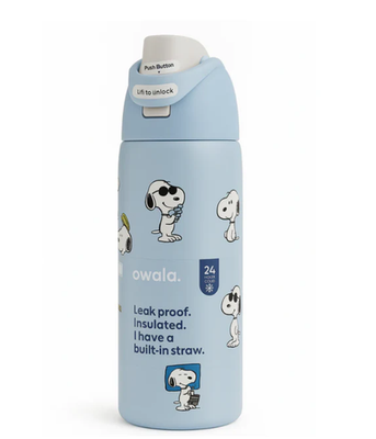 New Blue Snoopy Water Bottle Owala 32oz Stainless Steel Exclusive