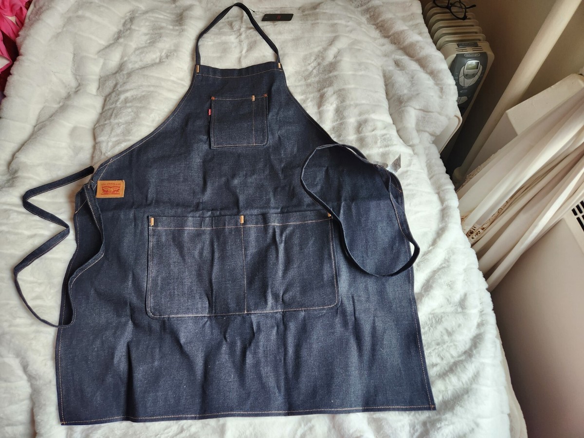 Levi's rigid denim apron Denim Dark Blue nwt Fits 75X88CM | eBay