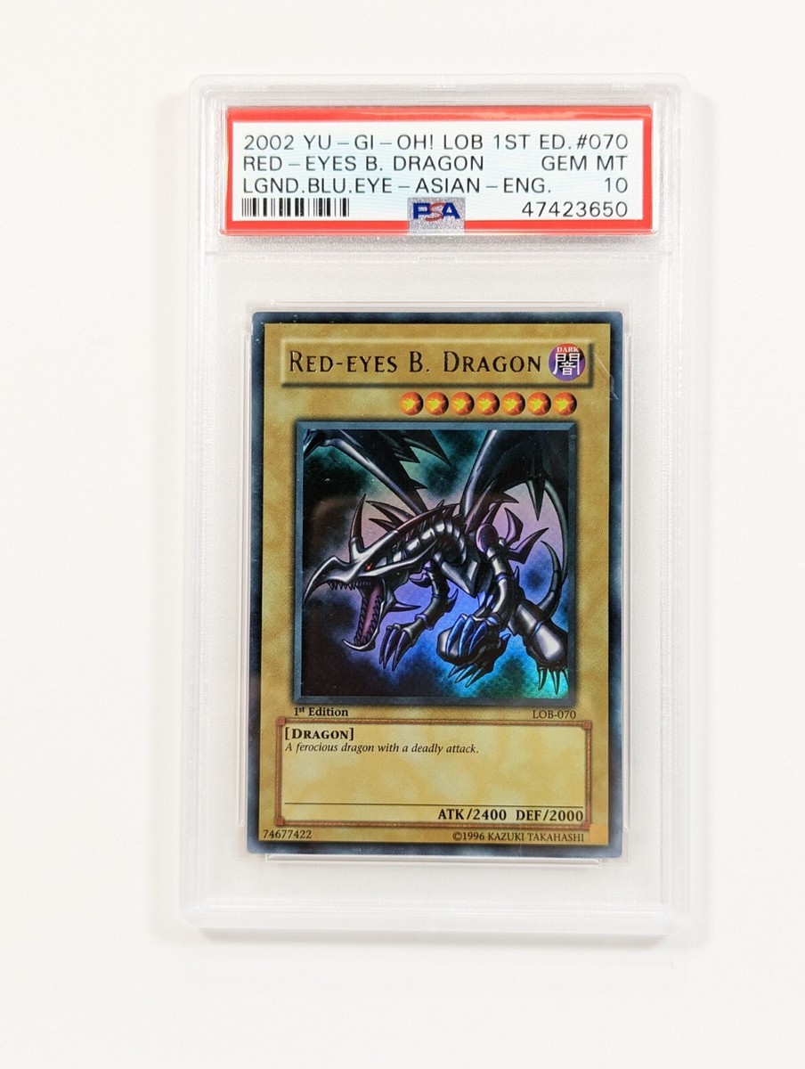 2002 Yugioh Red-Eyes B. Dragon 1st Edition LOB-070 Asian English