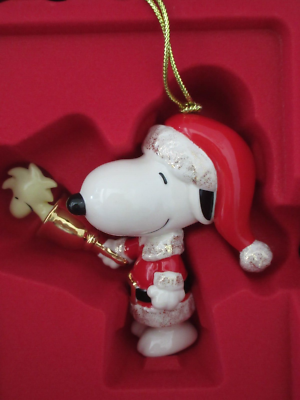 Snoopy Ringing Bell 2023 Lenox Peanuts Porcelain Ornament - NIB | eBay