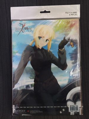 Fate/Zero Anime Artoria Pendragon( Saber) File Folder 5pc 8.5x12