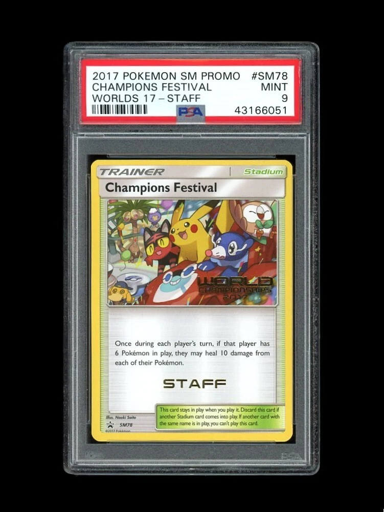 Pokemon PSA 9 Mint 2017 Champions Festival STAFF World