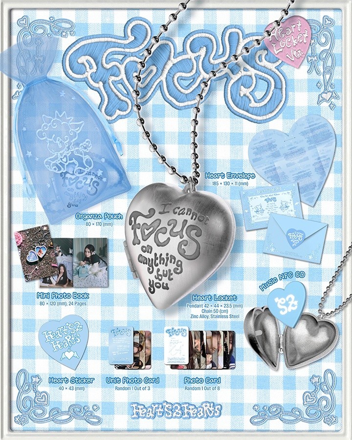 Hearts2Hearts H2H x FOCUS HEART LOCKET Ver album OFFICIAL ian
