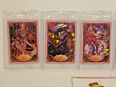 Hazbin Hotel Cracked Ice Promo Cards (PR-06, 07, 08, 09, & 10