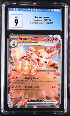 CGC Graded 9 Arcanine ex 032/198 Scarlet & Violet Pokemon Card | eBay