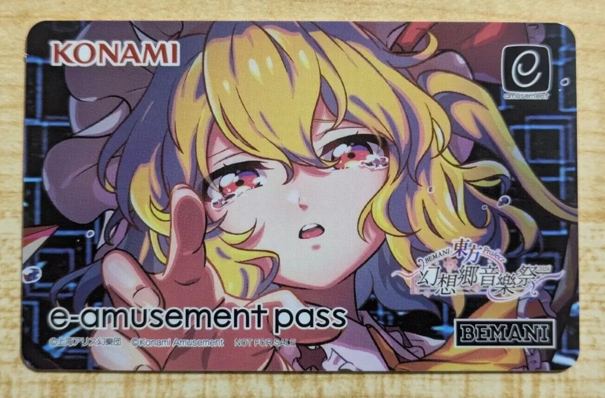 SHIPS FROM USA Konami e-AMUSEMENT PASS Card Bemani Touhou Project