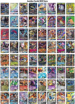 Pokemon 5 Card JUMBO Lot : Oversized Mega EX GX V Vmax Ultra Rare