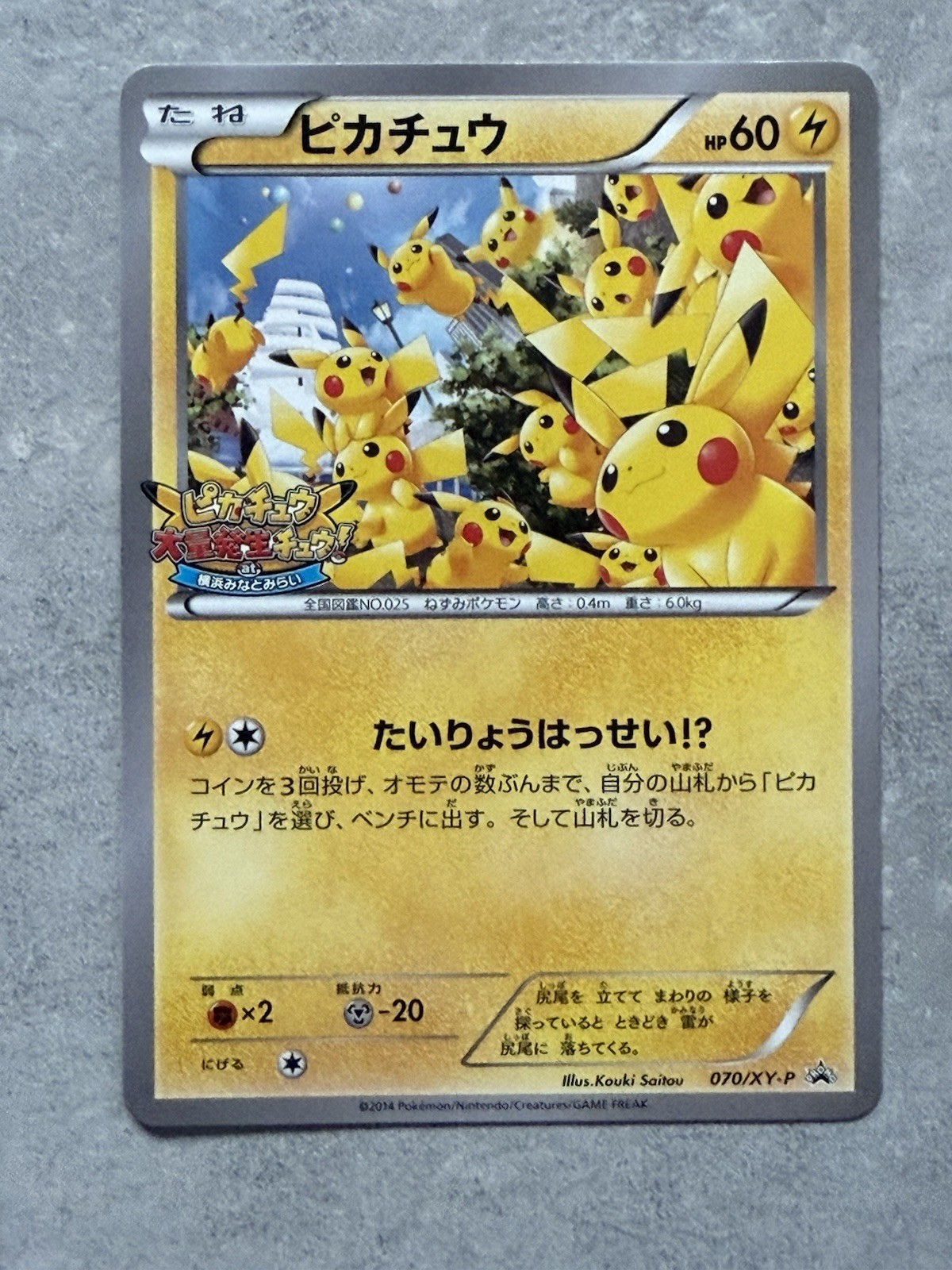 Pikachu Outbreak! 2014 Japanese XY-P Promo #070/XY-P Base Price