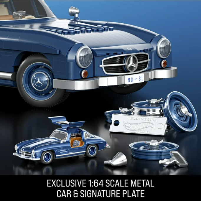 New Mattel Brick Hot Wheels Mercedes-Benz 300 SL Building Kit set