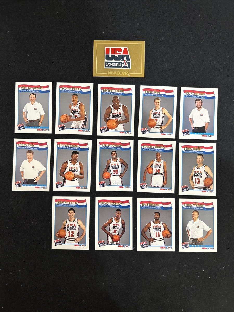 1991 NBA Hoops USA Dream Team Olympic 15 Card Mint Set Michael