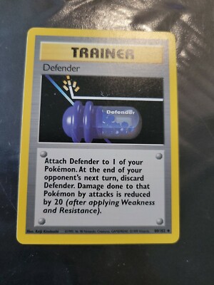 Pokemon TCG Card 1999 unlimited base Set Defender 80/102 | eBay