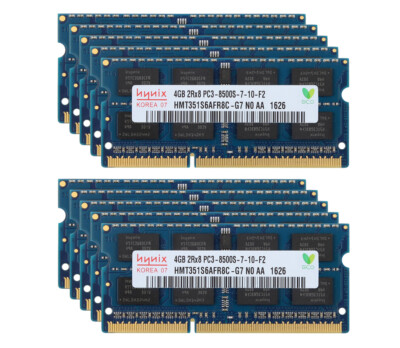 Hot 40GB 10x 4GB Lot DDR3 1066MHz 1066 PC3-8500S Hynix SODIMM