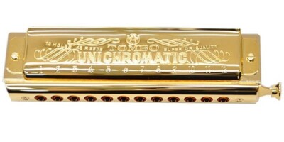 Tombo 1248SG UNICHROMATIC GOLD Chromatic Harmonica 12 Holes 48