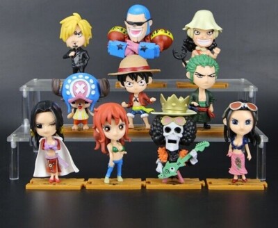 One Piece Chibi Zoro Luffy Straw Hat Action Figure 10PCS/Set Gift