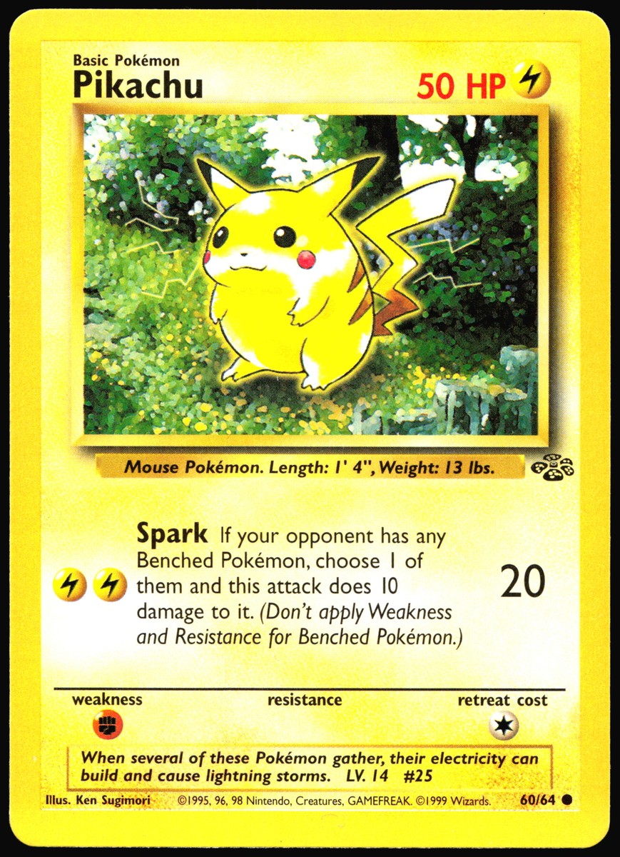 Pikachu Jungle #60/64 Common Pokemon Card R2-261 | eBay