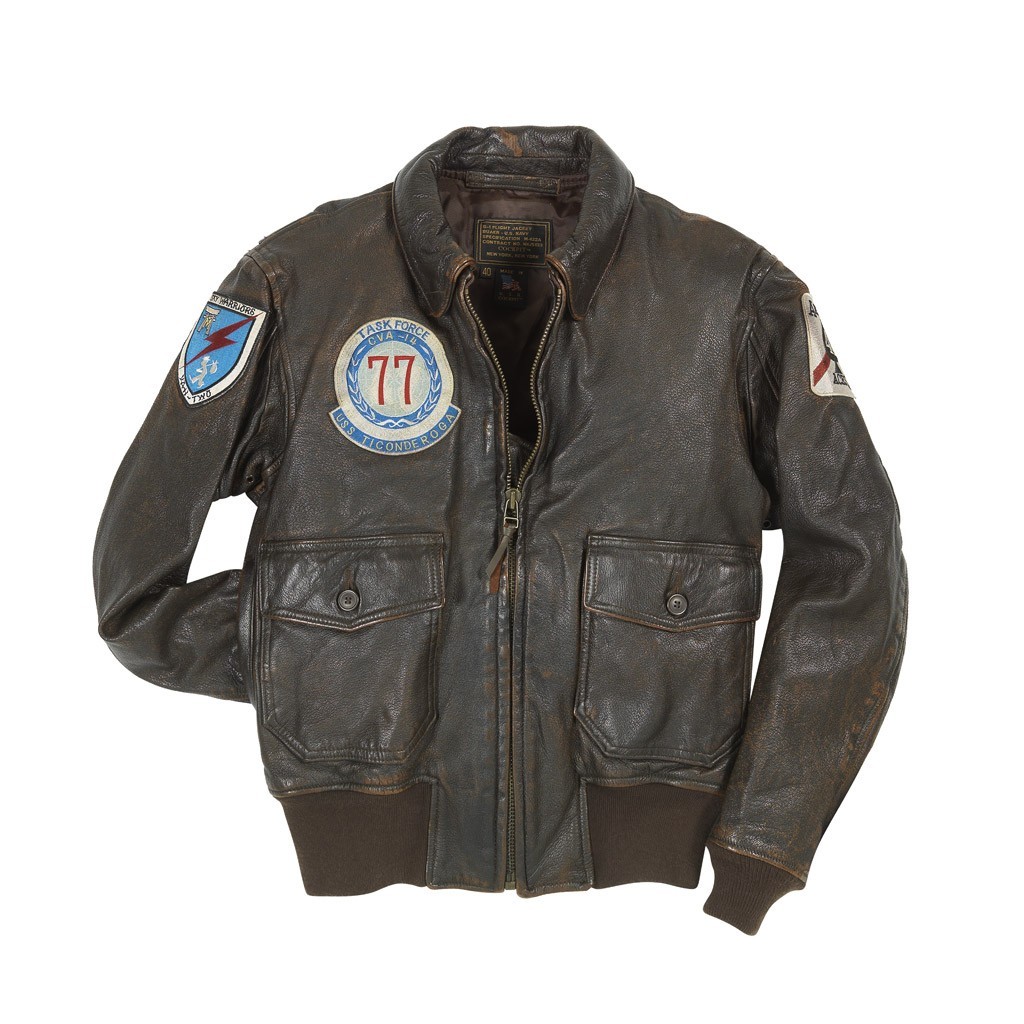 COCKPIT USA U.S.S. Ticonderoga G-1 Jacket Brown Z21H008 Made in