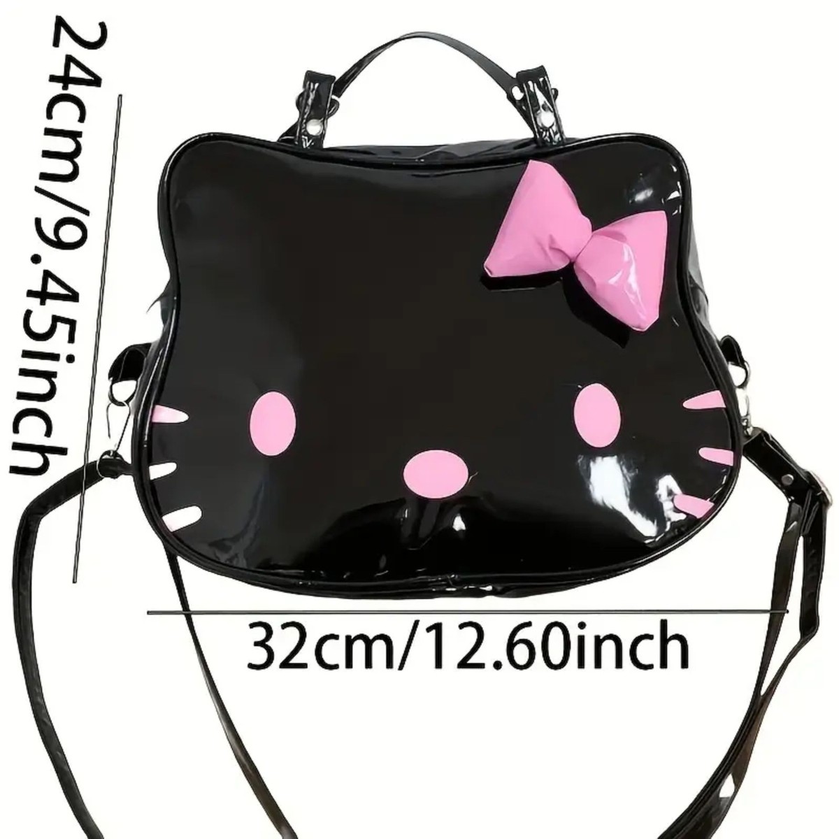 Sanrio Hello Kitty Black Backpack/Crossbody Convertible Purse