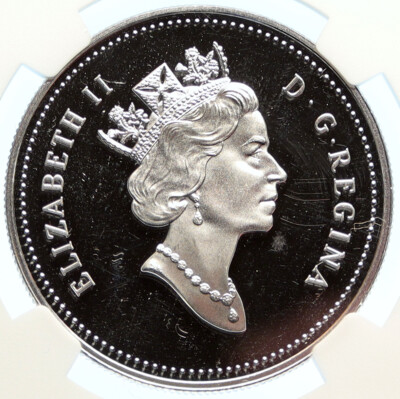 1994 CANADA Elizabeth II RCMP DOG TEAM PATROL Proof Silver $1 Coin