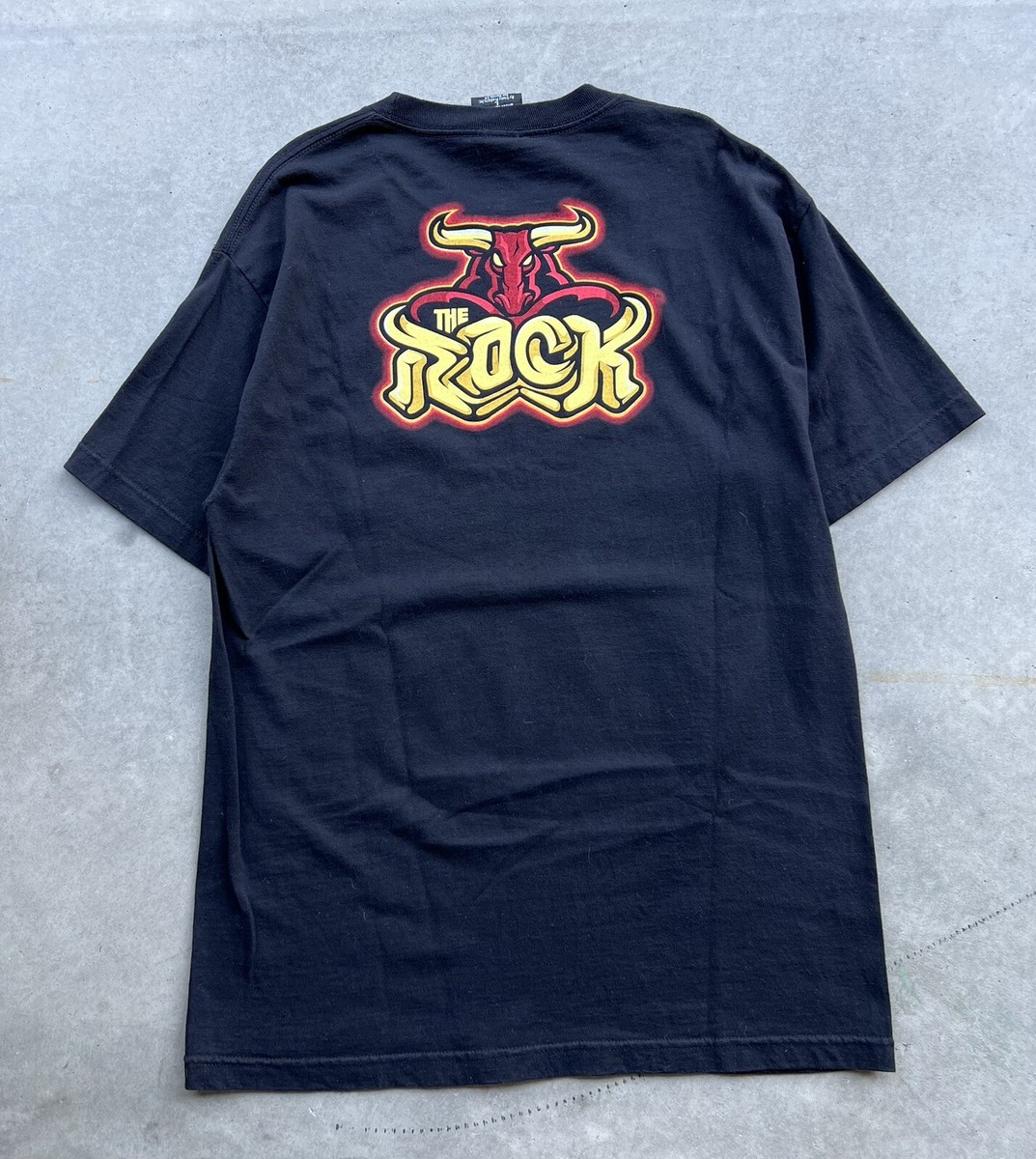 Vintage WWE The Rock 2002 Big Print T-shirt Mens Medium | eBay