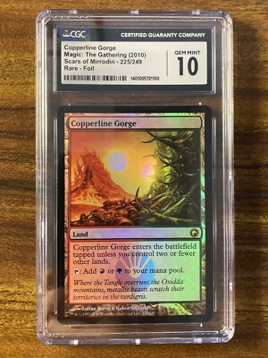 MTG✨COPPERLINE GORGE FOIL✨Scars of Mirrodin CGC 10 GEM MINT RARE