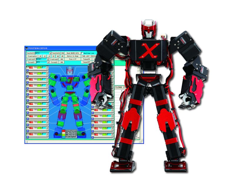 完全二足歩行や人間のようなアクションが可能な高性能ロボットを作成