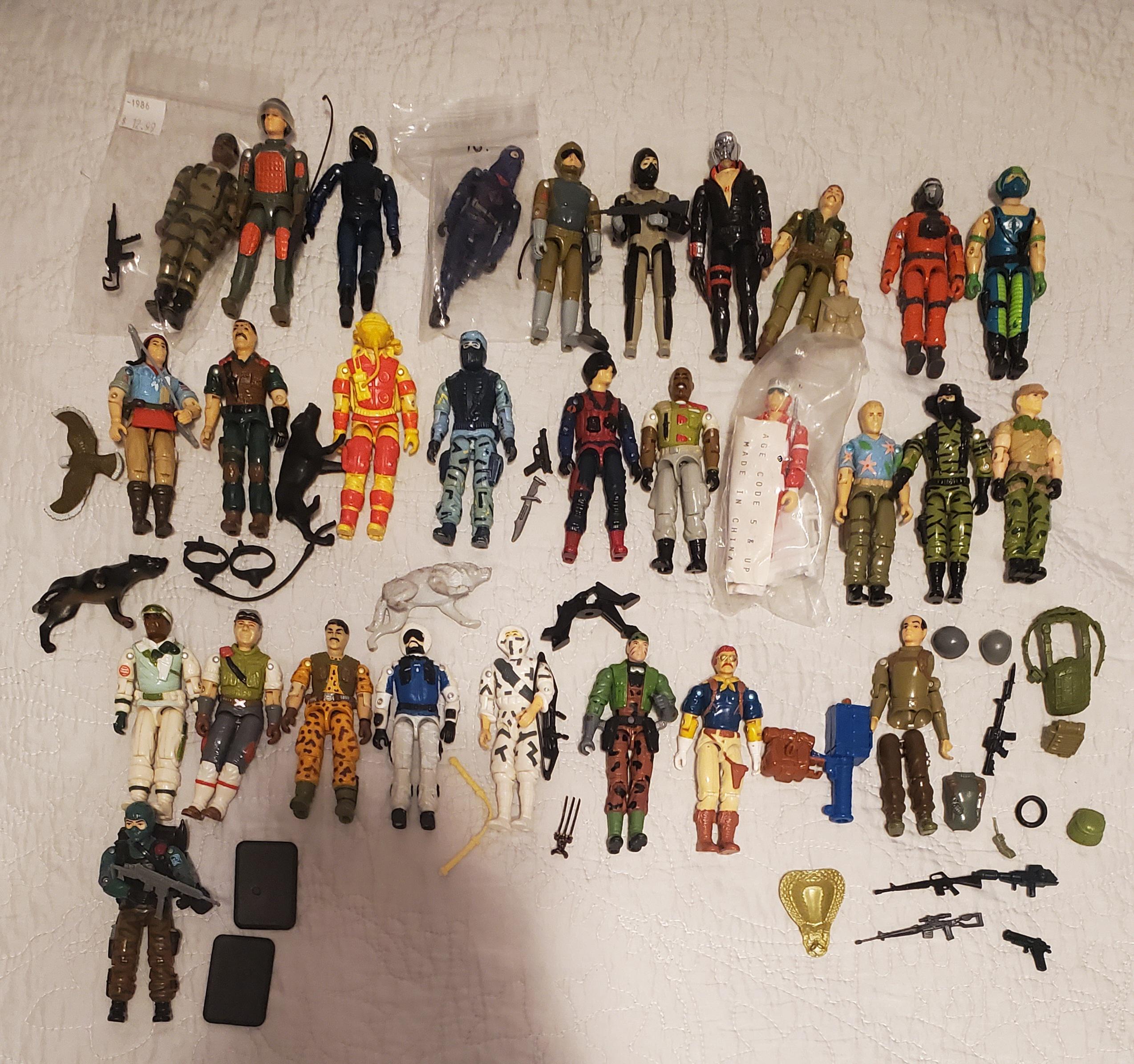 今のところの、ヴィンテージGi Joeフィギュアのコレクションはこんな