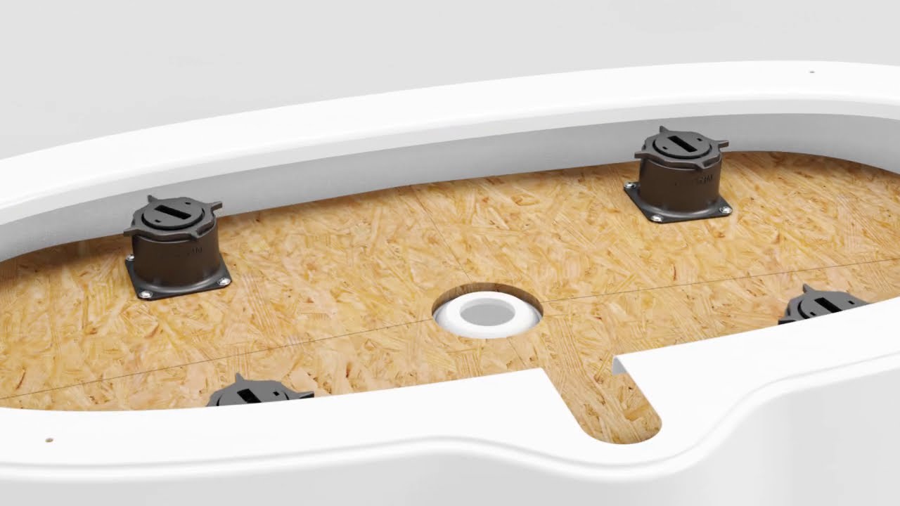 Optik C 66 x 36 Acrylic Drop-in Center Drain Hydrofeel Bathtub in