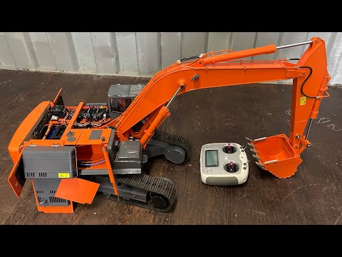 高額ラジコン油圧ショベルの構成部品紹介です。FULL METAL RC