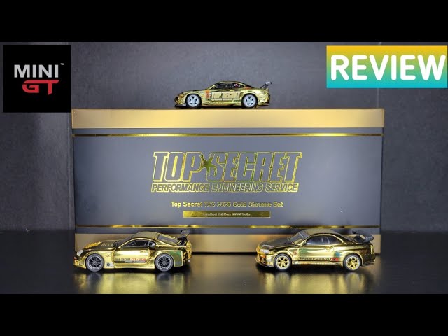 Mini GT Tokyo Auto Salon! Top Secret Gold Chrome Set - REVIEW
