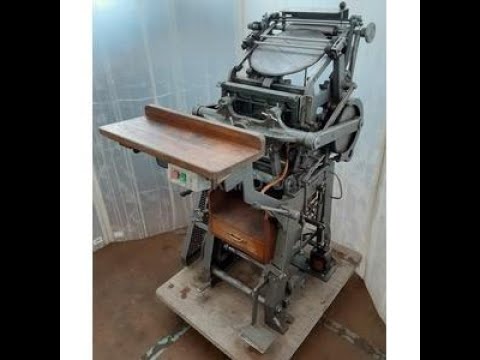 中古]手フート(手キン,てきん) プラテン式自動活版印刷機 岩橋栄進堂製