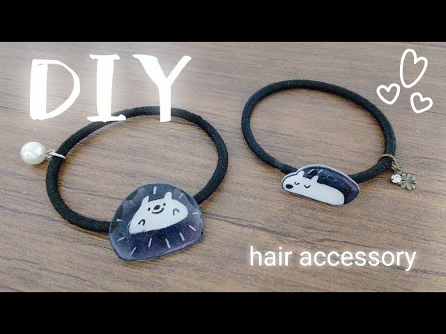 DIY】プラバンとUVレジン ハリネズミヘアアクセサリーの作り方 How to