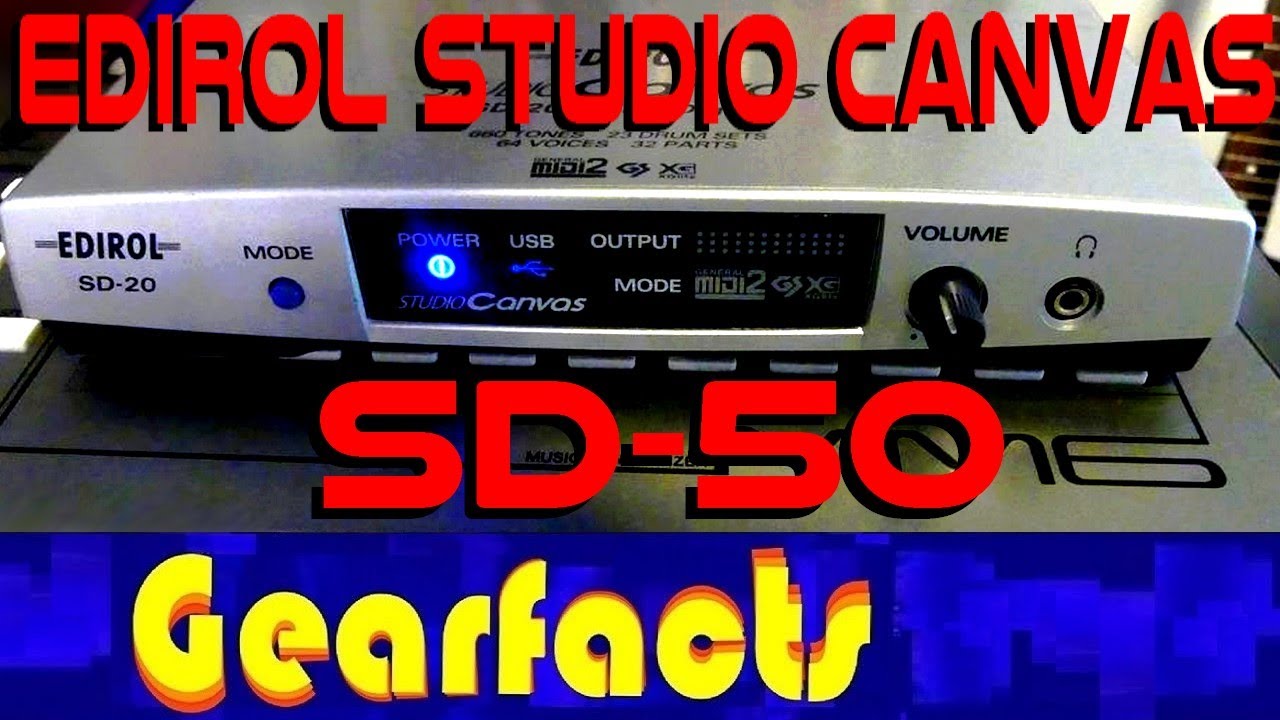 Edirol sound canvas SD-20 tested with MIDI and WIN10 - YouTube