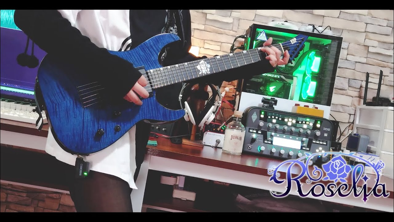 Roselia - Sanctuary」ESP M-II SAYOで弾いてみた - YouTube