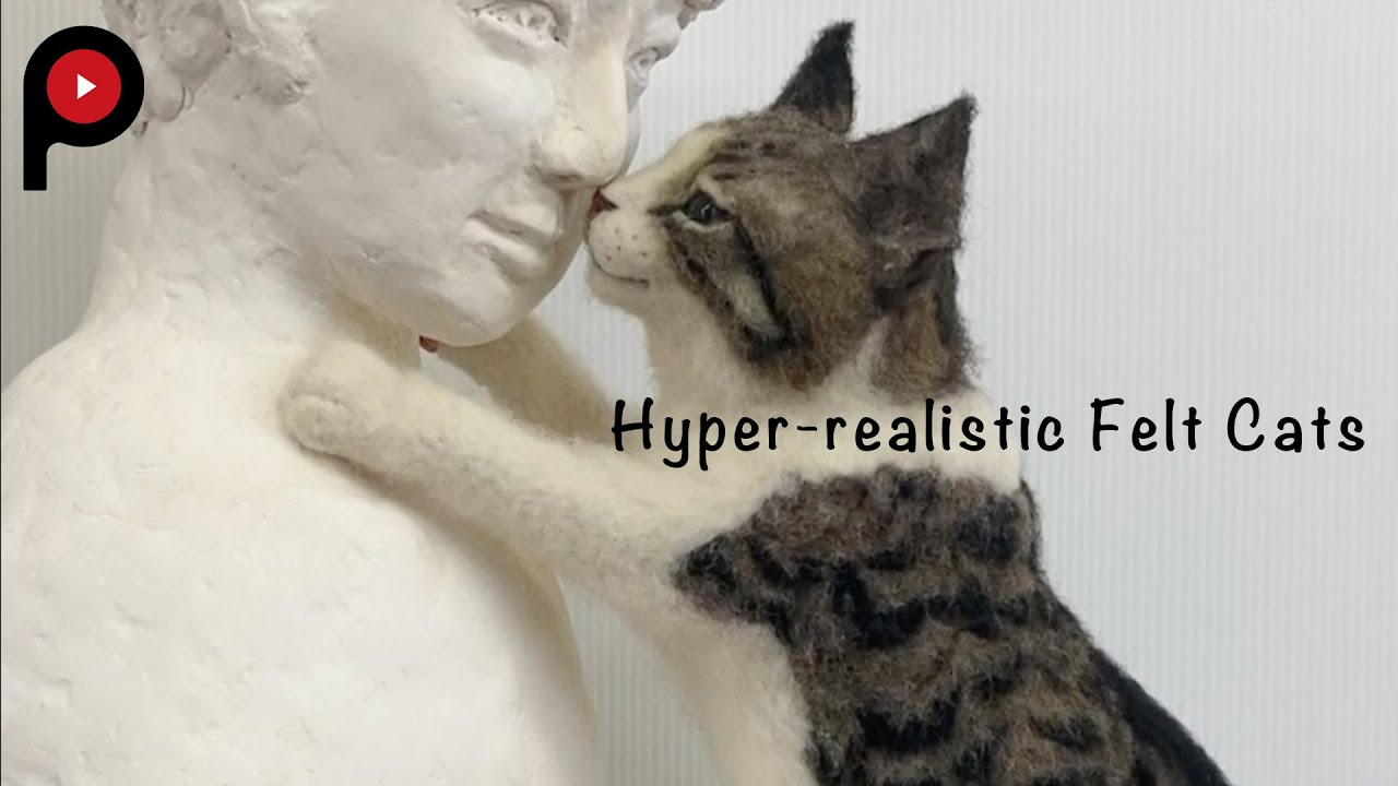 羊毛フェルトで作る超リアル猫】Hyper-realistic Felt Cats - YouTube