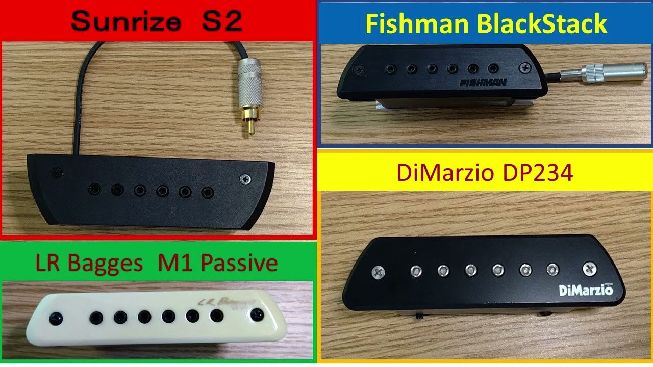 アコースティックギター用ピックアップ4機種を比較してみました - YouTube