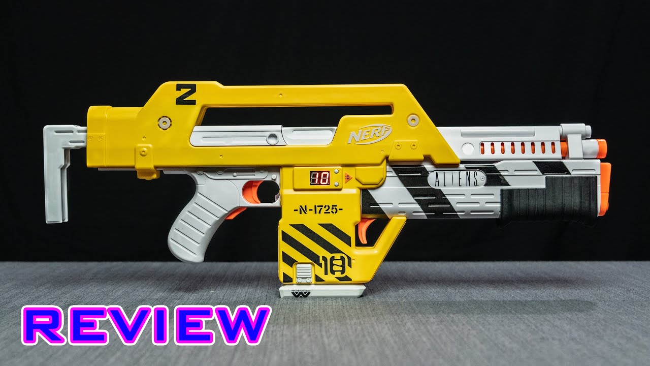 REVIEW] Nerf Aliens LMTD Aliens M41A Pulse Blaster - YouTube