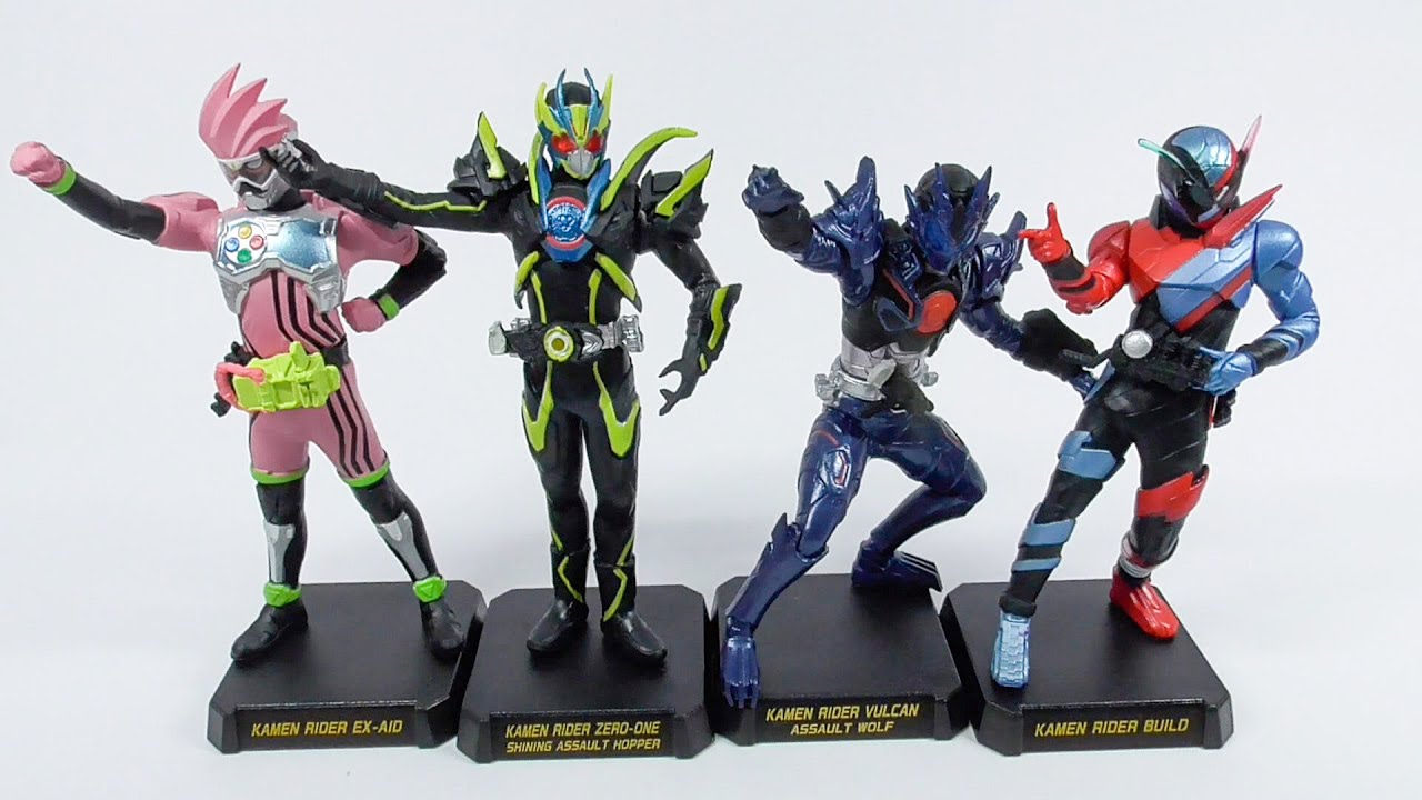 HG 仮面ライダー NEW EDITION Vol.02 All 4 types - YouTube