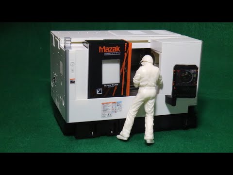 CNC旋盤 Mazak QUICK TURN 200MY (FineMolds 1:20) - YouTube