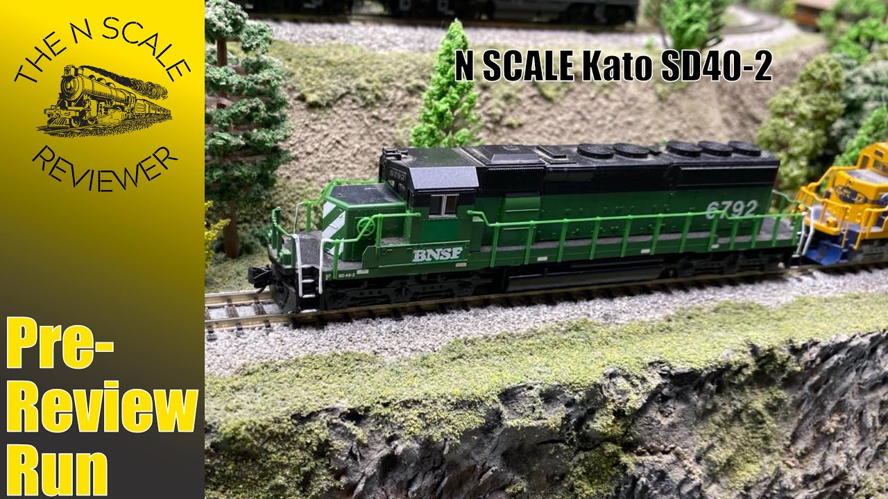 KATO N Scale SD40-2 Pre-Review Run - YouTube