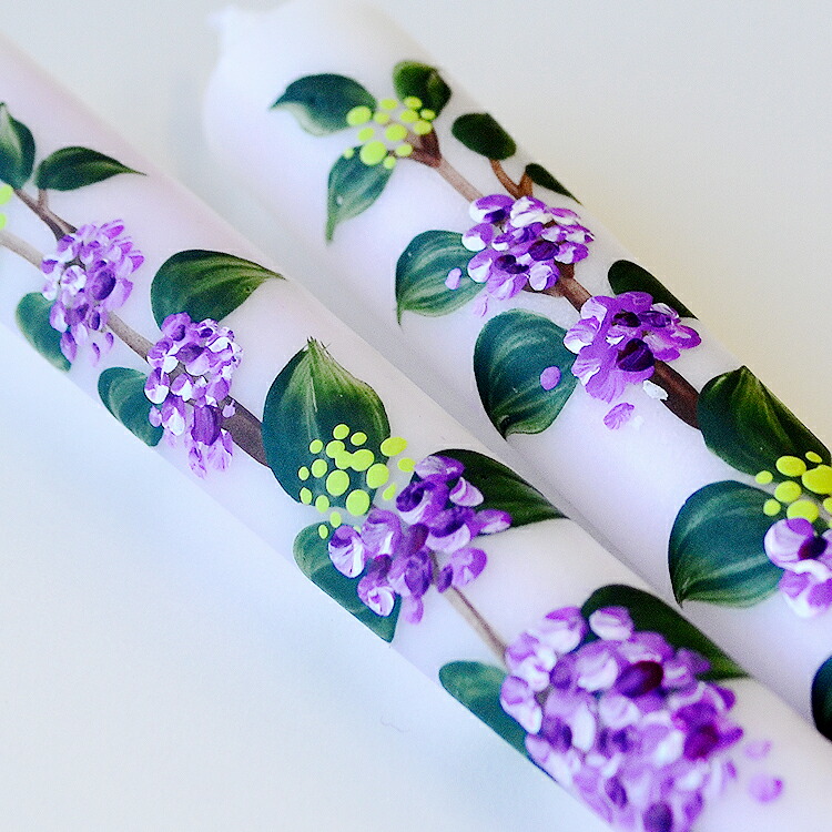 楽天市場】【庵心堂オリジナル】越後花ろうそく「ムラサキシキブ