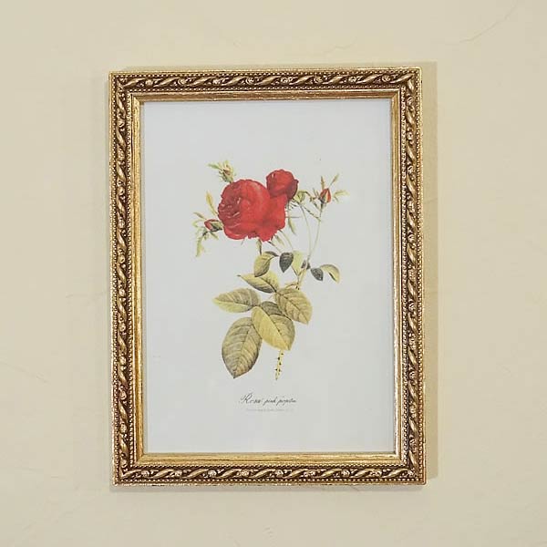 楽天市場】絵画 インテリア 額入り イタリア製薔薇額絵 ゴールド枠