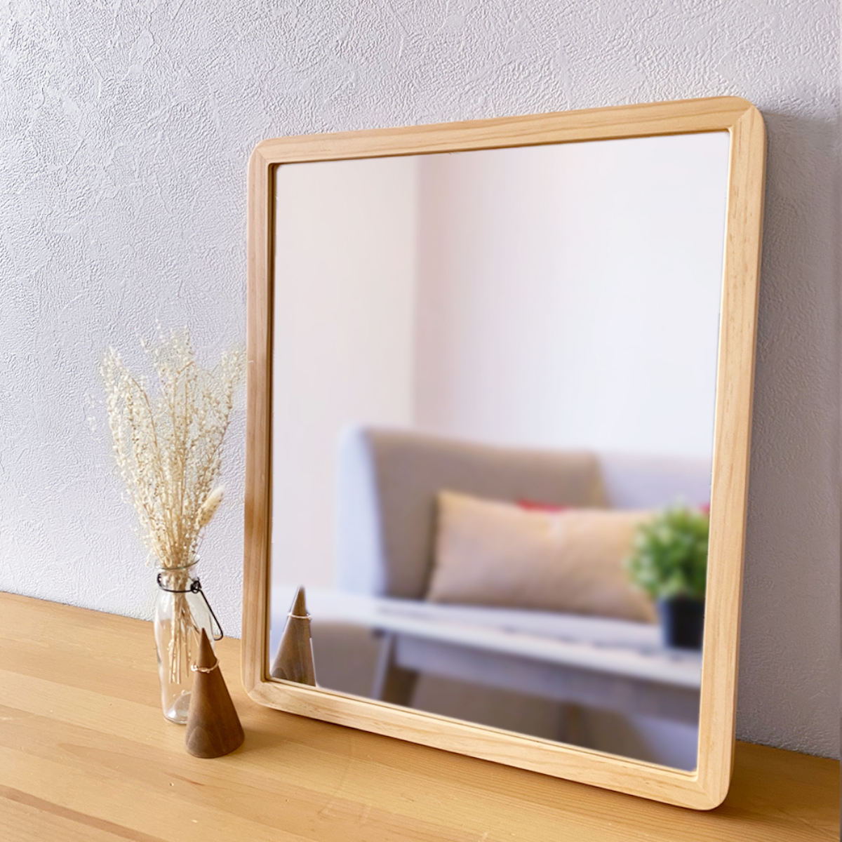 楽天市場】ウォールミラー 木製フレーム 40cm×48cm アコウスティック