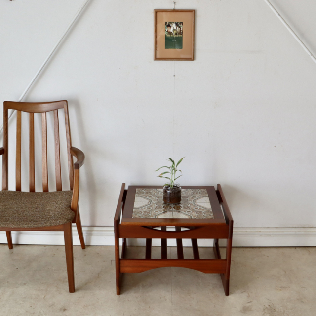 ノスタルジーを感じる、レトロなタイル模様が自慢。イギリス製