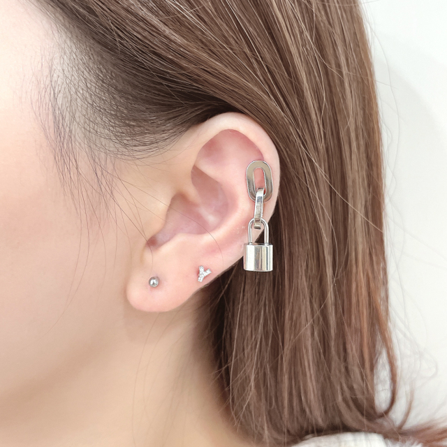 16G ］オールステンレス 素材 スタイリッシュ ブロックチェーン 軟骨