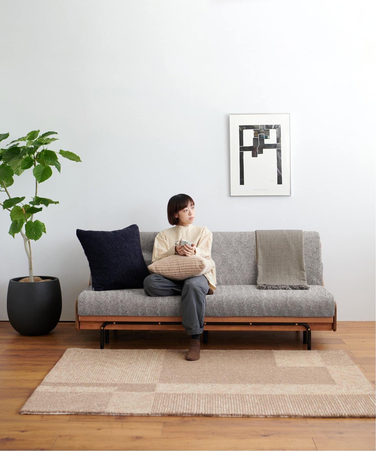 HABITAT EASY COVER 180cm (GY) ハビタソファ イージーカバー グレー